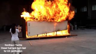 Nordhavn FRP Fuel Tank Burn Test - CE Certification