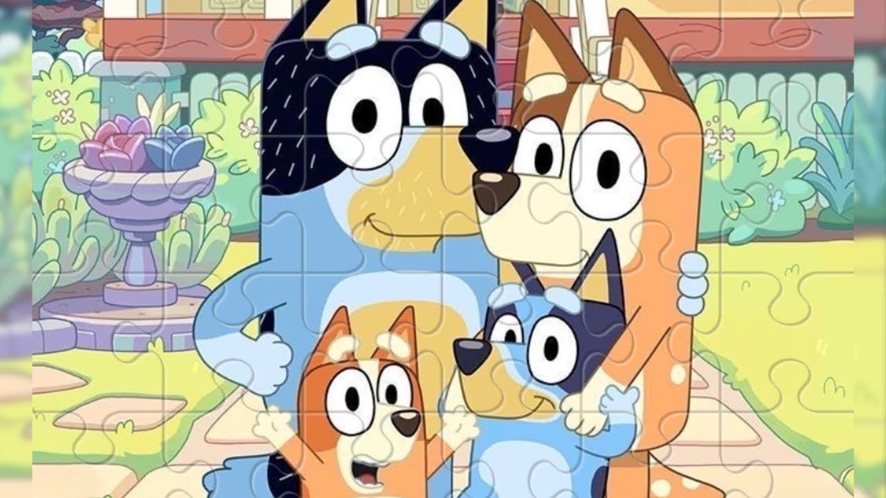 Bluey Bingo Chilli and Bandit Puzzle Jigsaw Puzzle Bluey Puzzle for