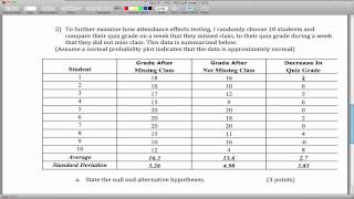 hypothesis testing quiz