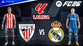 FC 26 - Athletic Club vs. Real Madrid Ft. Williams, Mbappe, | La Liga 25/26 Full Match | PS5 [4K60]