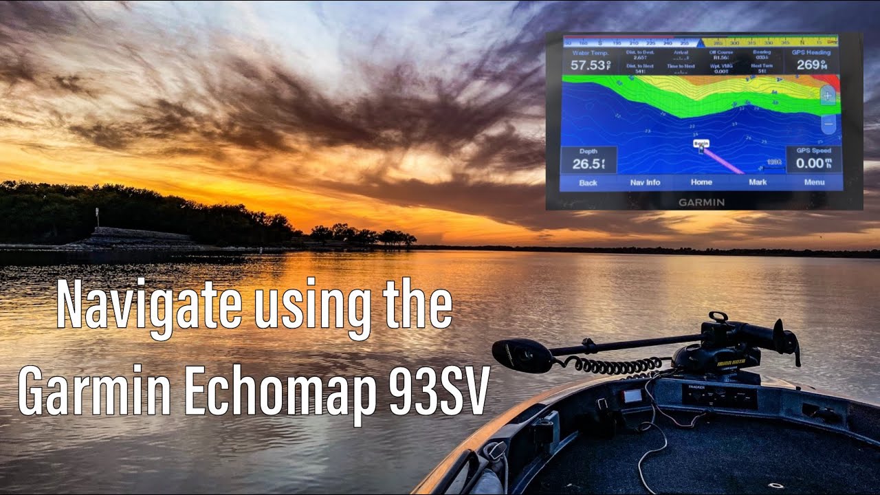 Navigating using the Garmin Echomap 93SV UHD - YouTube