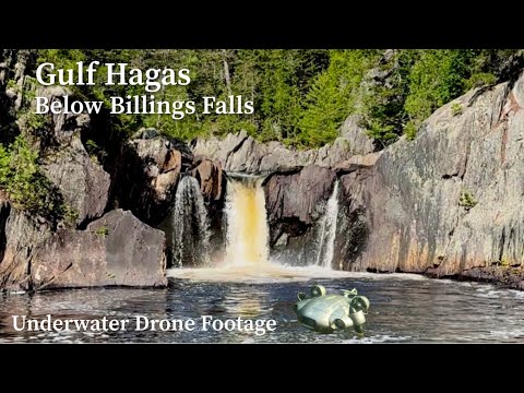 Underwater Drone Footage Gulf Hagas Below Billings Falls