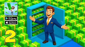 Bank Job: Idle Business - Gameplay Walkthrough Part 2 - Run Your Own Bank (iOS, Android)