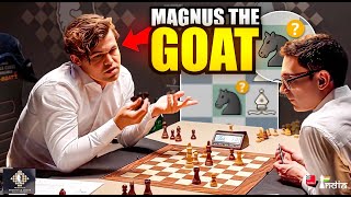 The reason why he is called the G.O.A.T | Magnus Carlsen vs Fabiano Caruana | Freestyle Chess 2024