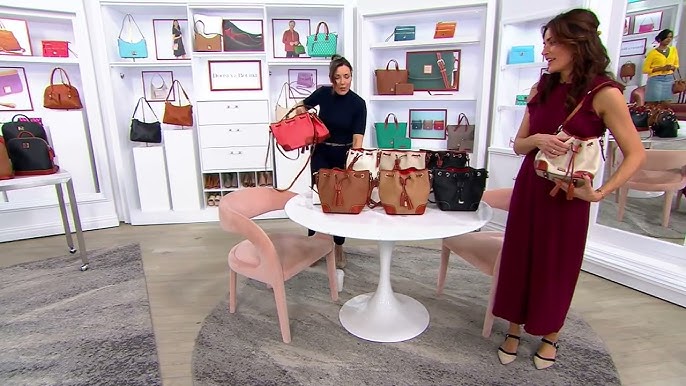 Dooney & Bourke Pebble Leather Kendall Drawstring Bag on QVC 