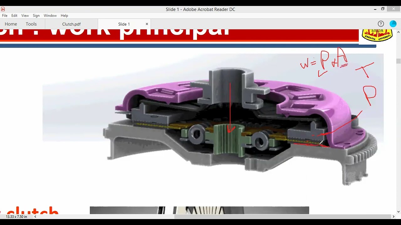 12/ Clutch  شرح بشمهندسة نورهان تصميم ميكانيكي Mechanical design