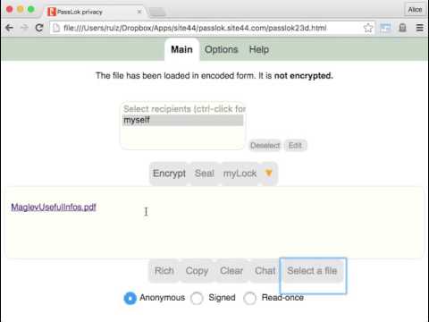 Packaged output in PassLok Privacy