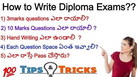 How to write diploma exams? | Diploma exam paper presentation? | get good marks in diploma