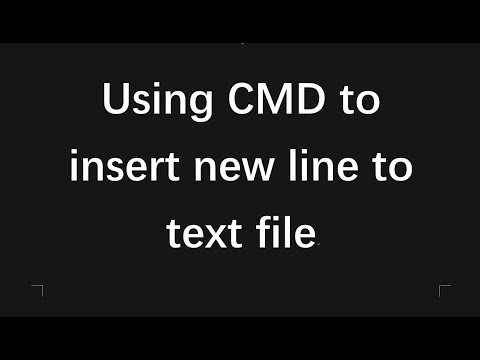 How to insert new line to text file using CMD
