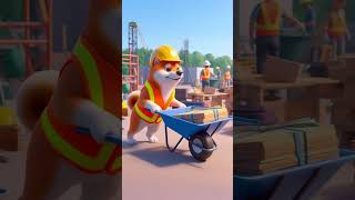 Cute Shiba Inu wants to become a basketball player #pets #dog #funny