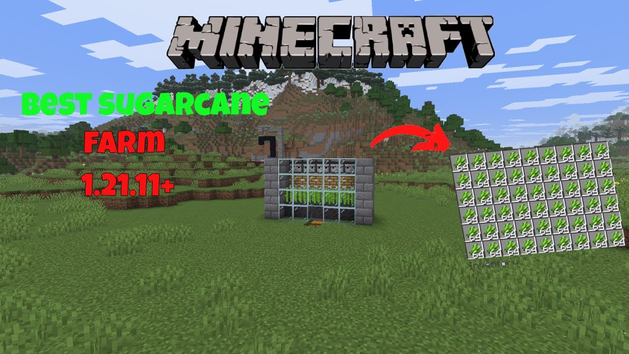 The BEST SUGARCANE FARM (java) in minecraft 1.21.11 - YouTube
