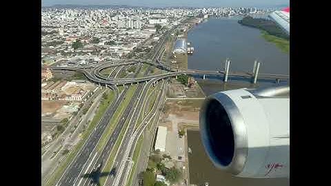 Pousando em Porto Alegre a bordo do A319