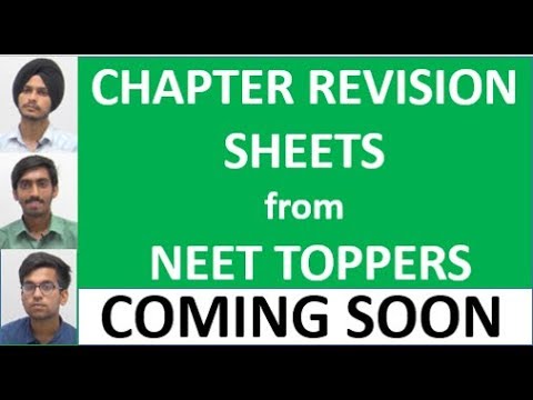 CHAPTER REVISION SHEETS from NEET Toppers - NEET 2020 NEET ...