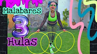 Malabares Con 3 hulas Tutorial