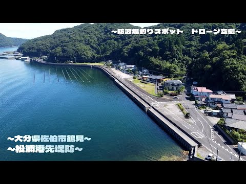 【釣り】松浦港先堤防 大分県佐伯市_エギング_アジング_ドローン空撮_fishing spot