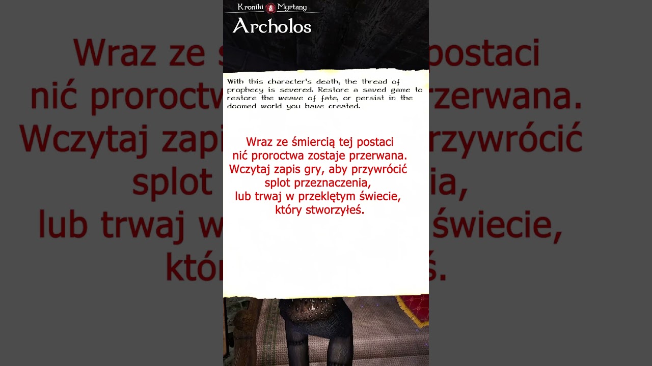 Ważne postacie, notatka - Ciekawostka -  Kroniki Myrtany: Archolos  