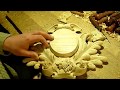 медальон под клыки кабана .Резьба по дереву  .Wood carver