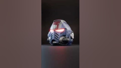 Blender Space Marine Helmet Turntable Animation | #blender3d #hardsurfacemodeling
