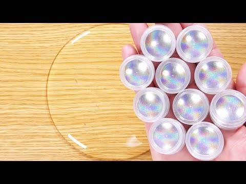 【DIY】色々なものでクリアスライムの色付けしてみた！！【slime ASMR】