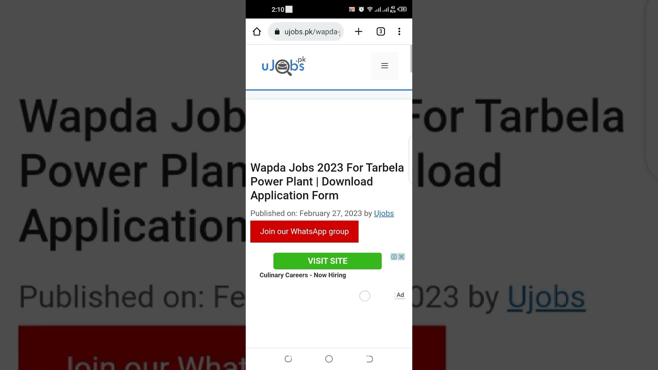 Wapda Jobs 2023 For Tarbela Power Plant | Download Application Form