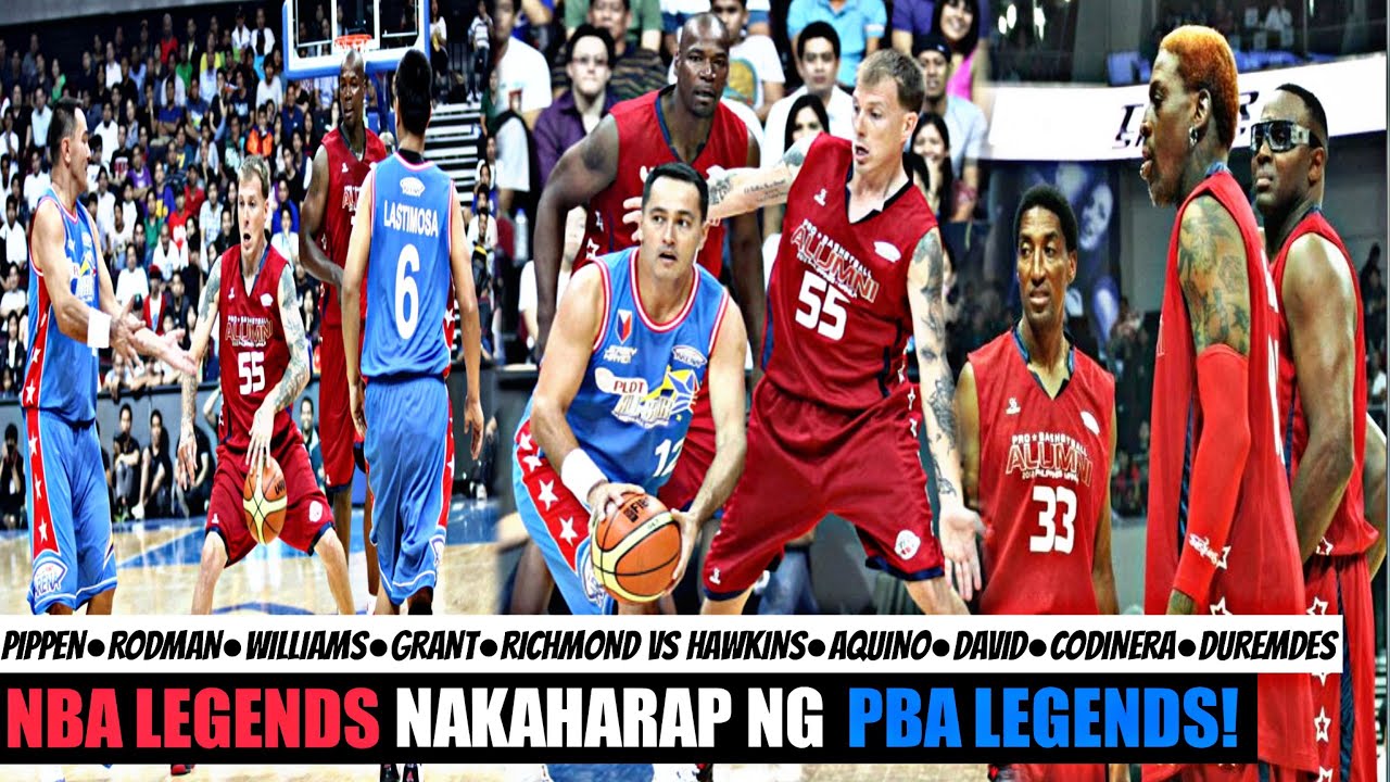 PIPPEN, RODMAN, GRANT NAKAHARAP NG MGA PINOY! | NBA Legends vs PBA Legends | USA vs Philippines