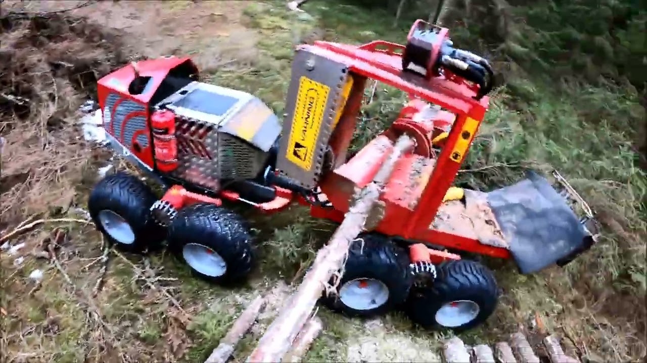 Tar grövre granar med Kranman processor p25 (gör kubb)