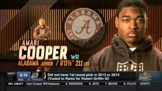 In the 2015 nfl draft, oakland raiders selected wide receiver amari
cooper from alabama. was first wr of draft class at 4th ...