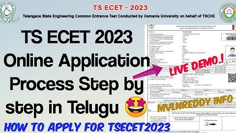 TS ECET 2023 Online Application Process in Telugu//How to Fill TS ECET 2023 Online Application form