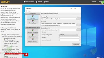 Security Pro 7.1.11 Bestanden verbergen met OpenStego TestOut