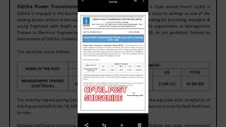 OPTCL POST 2026 APPLY NEW FRESHERS