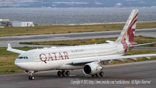 【1080P動画 3D】 Qatar Airways Airbus A330 202 A7 ACG Takeoff@KANSAI RJBB KIX