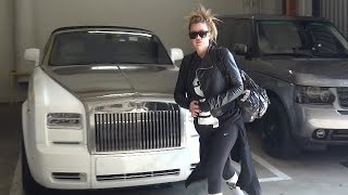 X17 EXCLUSIVE - Khloe Kardashian Keeps Swollen Lips Sealed On Love Life, Drives Rolls To The Gym