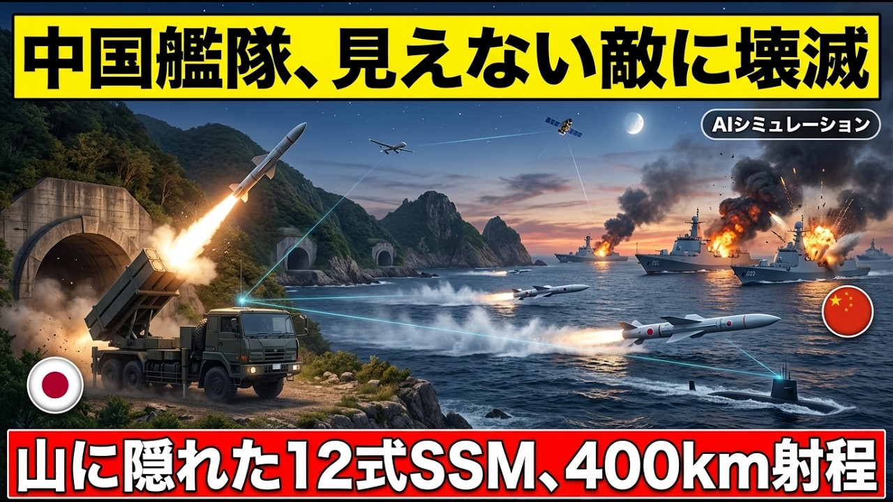 裏切りの代償と誇り｜トンネルから放たれる12式SSMが中国艦隊12隻を沈黙させた夜