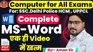 Complete MS Word | Computer for All Government Exams | SSC CGL | Delhi Police HCM |UPPCL| Parmar SSC screenshot 5