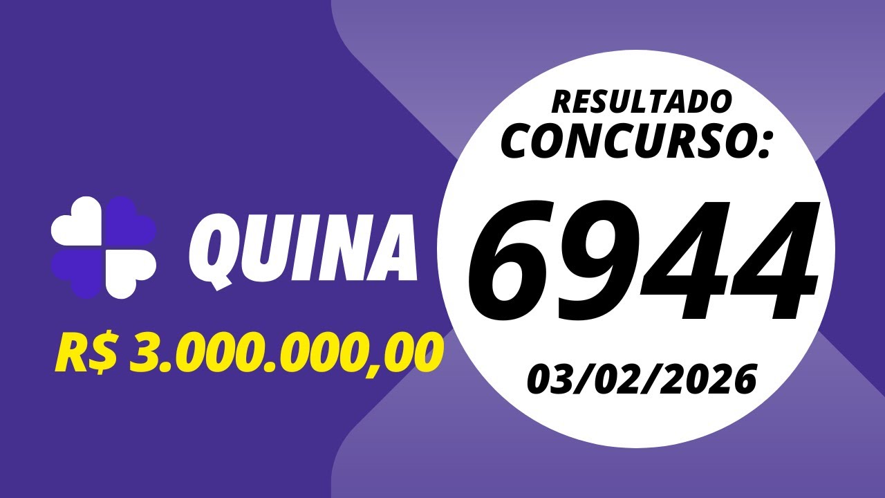 Quina Resultado Concurso 6944 03/02/2026