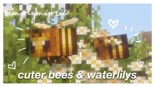 cuter bees & water lillies🐝🍃💕 [minecraft pe aesthetic resource pack] by simplymiprii 🦋 screenshot 1
