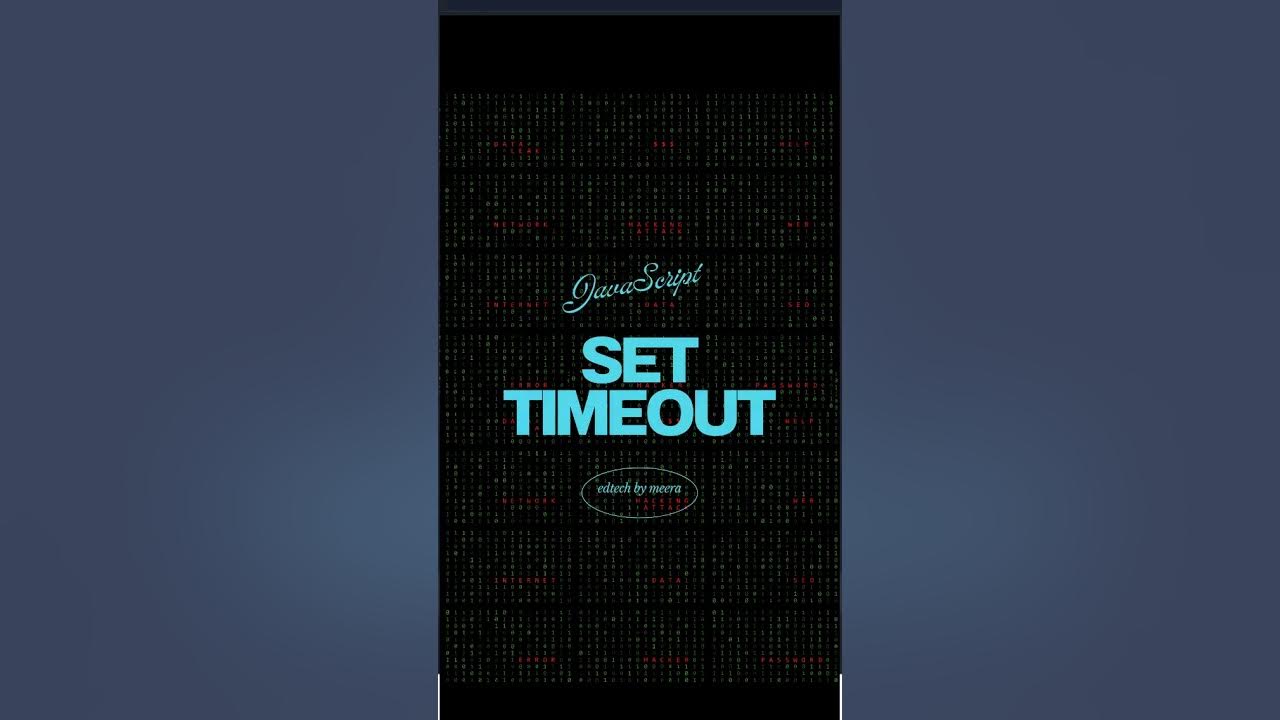 Set timeout() JavaScript #javascript #javascriptforbeginners # ...