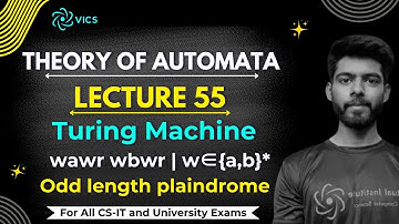 55- Combine Turing Machine for wawr and wbwr where w ∈ {𝑎,𝑏}* | TM for Odd length Palindrome