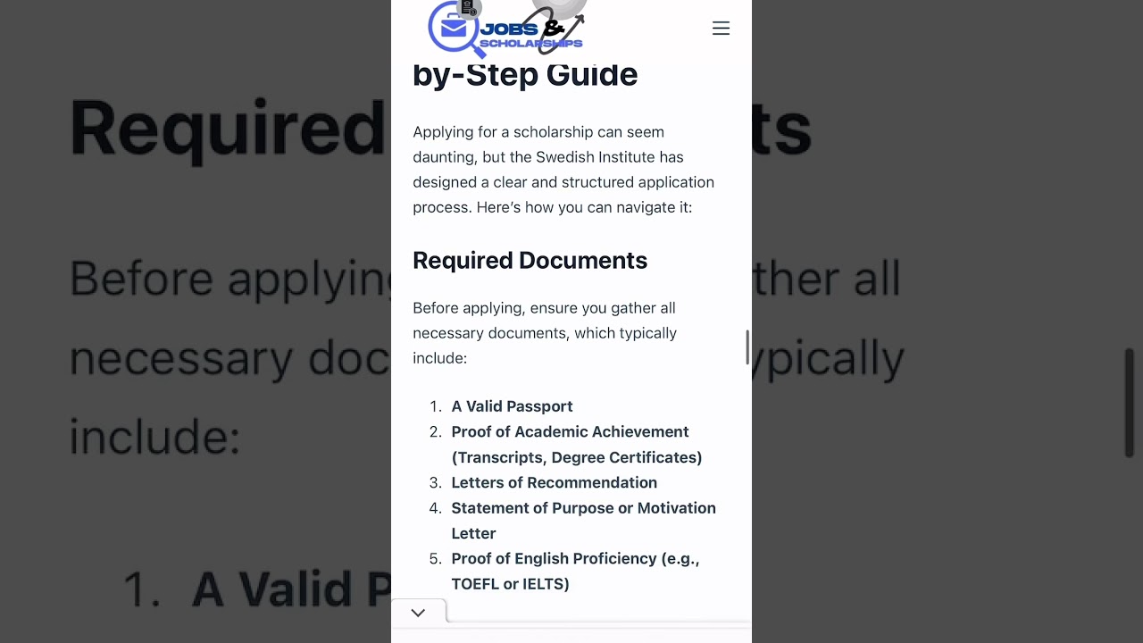 Swedish Scholarships 