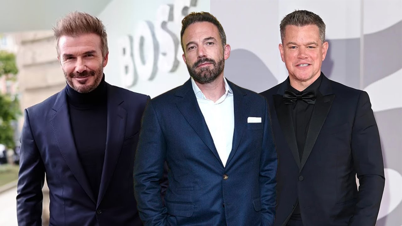 Ben Affleck is seen directing his pal Matt Damon and football legend