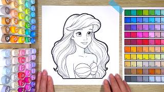 Relaxing Ariel Coloring 🐚 | ASMR Calm Coloring