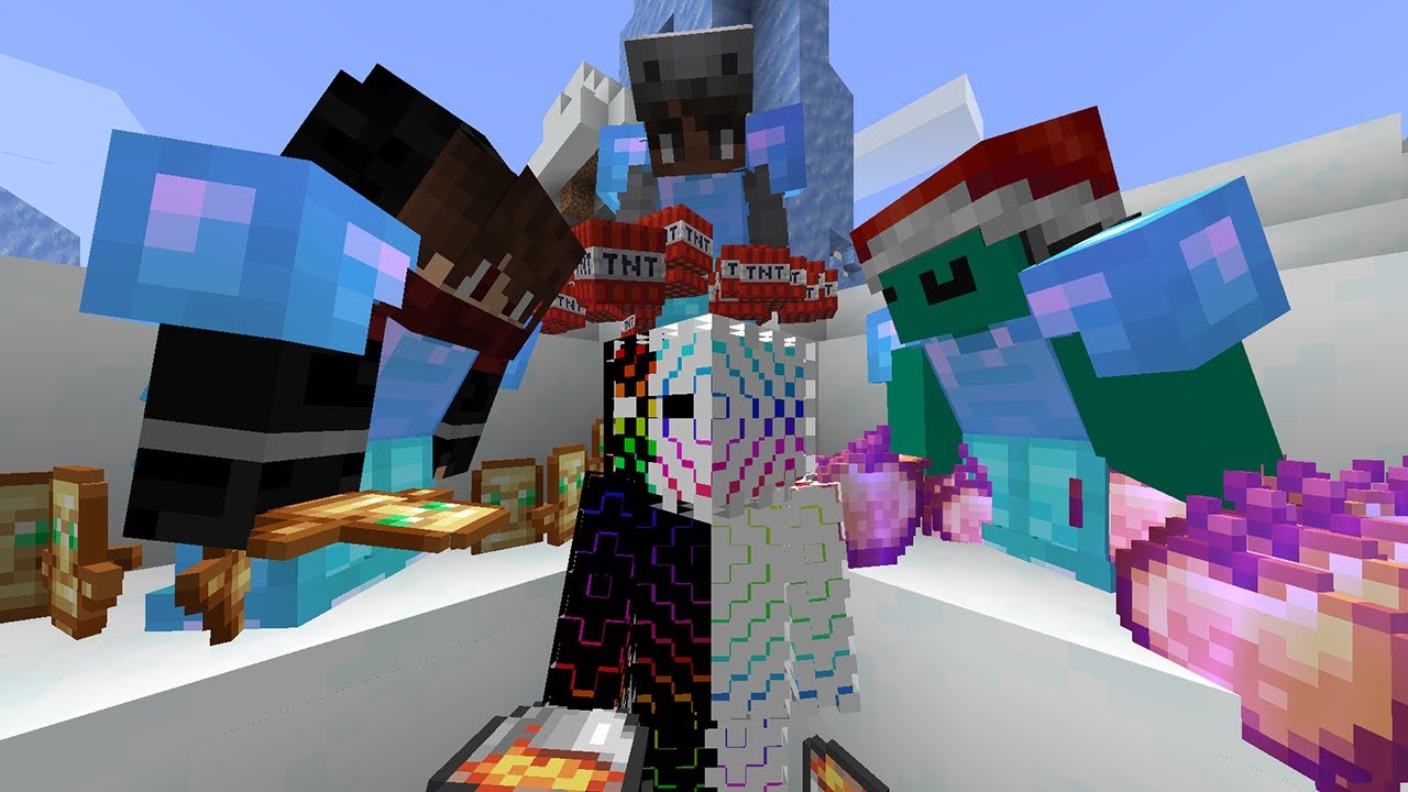 Minecraft Random Item Challenge VS 3 Diamond Juggernauts REMATCH