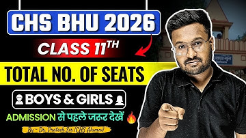 BHU CHS 11th Admission | Stream-Wise Seats for Boys & Girls