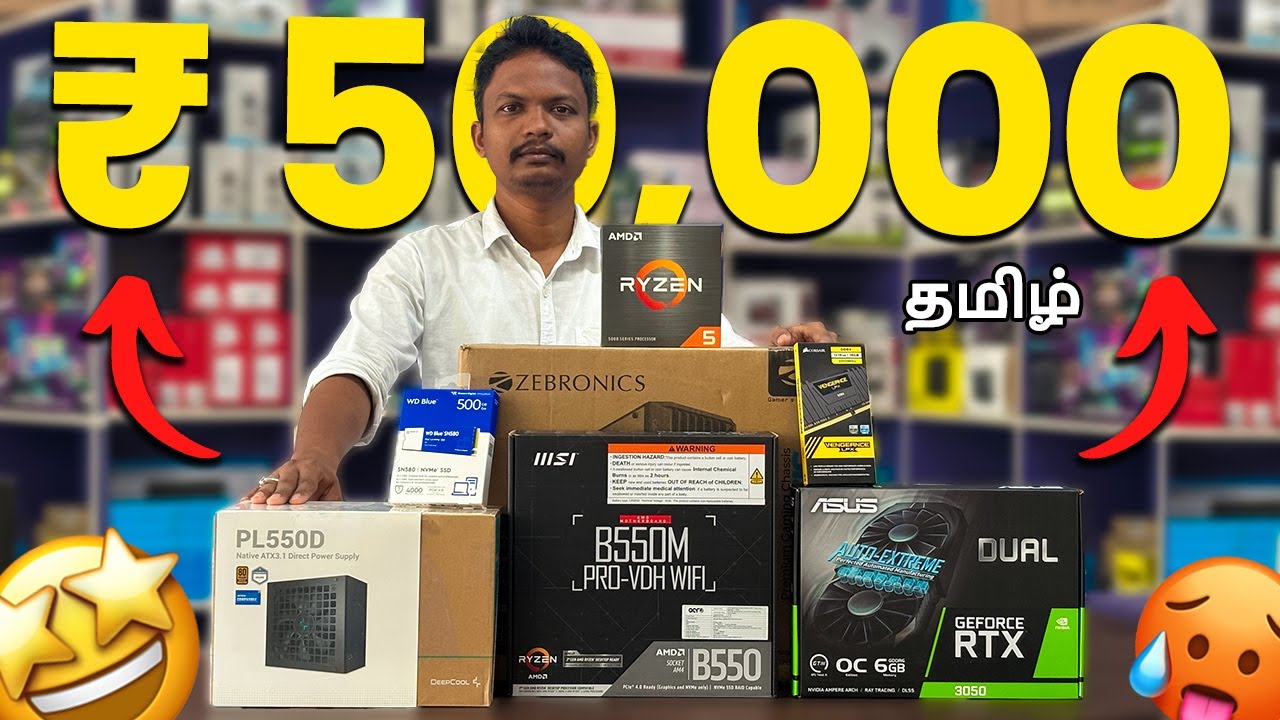 ₹50K க்கு Editing-வும் Gaming-உம் Super! Ryzen 5 5600 + RTX 3050 6GB PC Build 🔥🔥