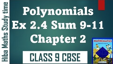 Cbse 9th maths chapter 2 exercise 2.4 question 9-11 polynomials Cbse maths solutions in Tamil