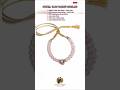 ✨🌸Elegant Crystal Glow Choker | Handmade Sparkling Pink Bead Necklace🌸✨|#shorts #SatamMayil_Designz🦚