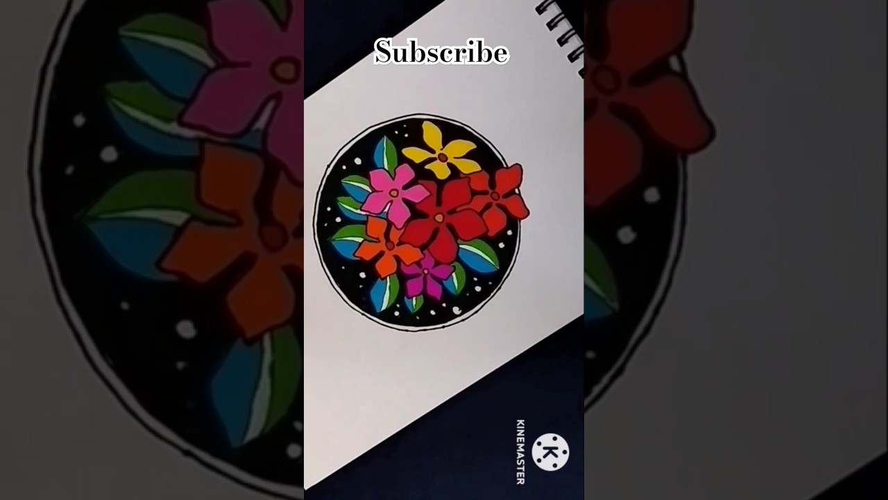 FLOWER ZENTANGLE ART 