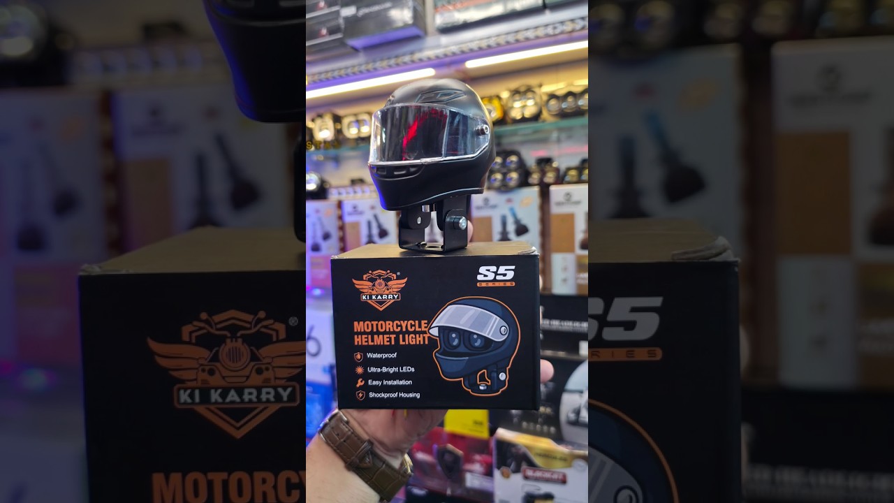 C133. KI KARRY MOTORCYCLE HELMET LIGHT Waterproof Ultra-Bright LEDS Shockproof Housing