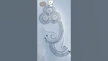 Easy flower mehndi design for beginners ✍️ ismart vinshika /Pencil Shading Mehandi Design