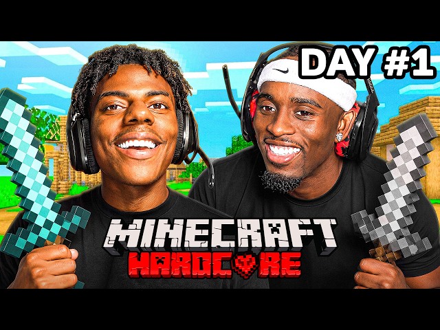 MINECRAFT HARDCORE ALL BOSSES DAY 1 🍄🔨🧟‍♂️ft. KaiCenat Video Thumbnail